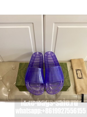 Gucci Unisex Transparent PVC Slide Sandals 02 2021 Collection