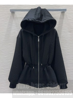 Louis Vuitton Women's 3D Monogram Hooded Jacket Black