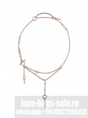 Hermes Women's Chaine D'ancre Chaos Lariat Necklace Red