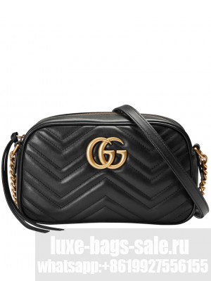 Gucci GG Marmont Matelasse Shoulder Bag 447632 Black