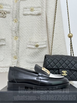 Chanel Calfskin Loafers with Framed CC 2023 011