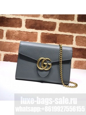 Gucci GG Marmonet Leather Mini Chain Bag 401232 Grey Collection