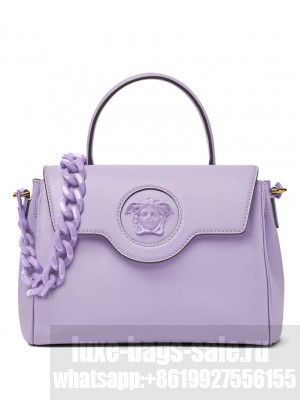 Versace La Medusa Medium Handbag Purple