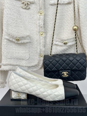 Chanel Women's Metal Heel Quilting Lambskin 2024 White
