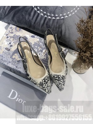 CHRISTIAN DIOR J'ADIOR SLINGBACK BALLERINA FLAT 03 BLACK