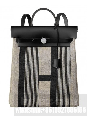 Hermes Herbag A Dos Zip Retourne Backpack Black