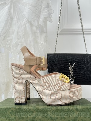 Gucci Women's horsebit 120mm heel with 30mm platform Sandals 06