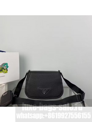 Prada Leather shoulder bag 1AD229 black