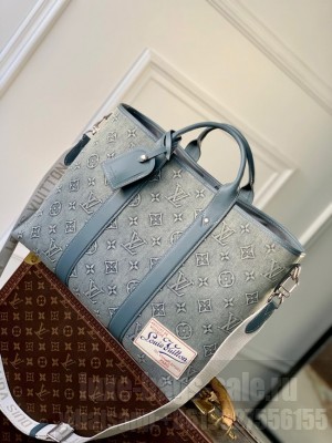 Louis Vuitton Weekend Tote M22537 Blue Denim