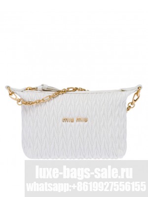 Miumiu Spirit Matelasse Leather Mini Bag 5NE844 White