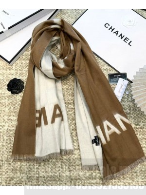 Chanel Color-block cashmere shawl