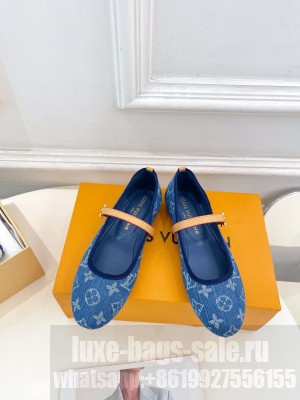 Louis Vuitton Romy Flat Ballerina Denim Blue