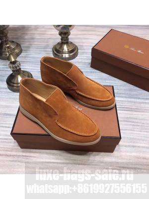 Loro Piana Open Walk Suede Booties