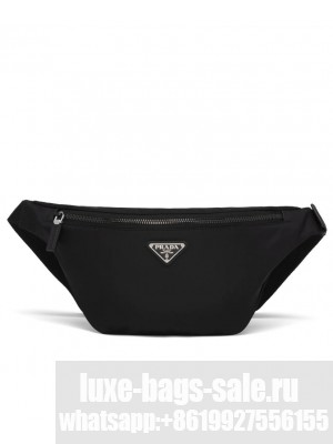 Prada Re-Nylon And Saffiano Leather Belt Bag 2VL033 Black
