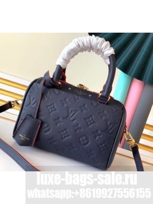 Louis Vuitton Monogram Empreinte Leather Speedy Bandouliere 20 Bag Marine Rouge