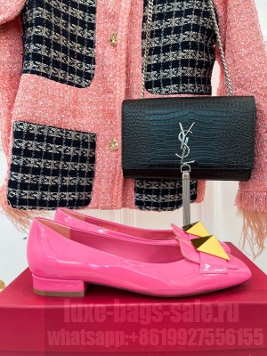 VALENTINO ONE STUD FLATS PINK