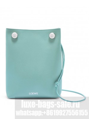 Loewe Pebble Pouch In Smooth Calfskin Blue