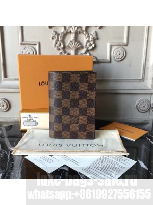 Louis Vuitton Passport Cover Damier Ebene Canvas Fall/Winter 2017 Collection N64412, Brown