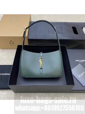 YSL LE 5 A 7 HOBO BAG IN SMOOTH LEATHER Y687228 blackish green