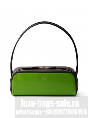 Prada Swing Smooth Leather Shoulder Bag 1BC249 Green