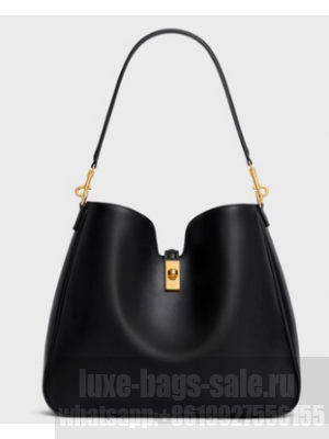 Celine MEDIUM CAMILLE 16 SOFT BAG IN SMOOTH CALFSKIN 119563 black