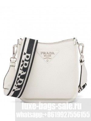 Prada Leather Mini Shoulder Bag Cream
