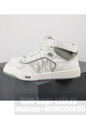 Dior Unisex B27 High-Top Sneaker Smooth Calfskin with Dior Oblique Jacquard 2023 032