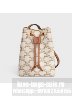 Celine MICRO SAILOR IN TRIOMPHE CANVAS AND CALFSKIN 10M742 white