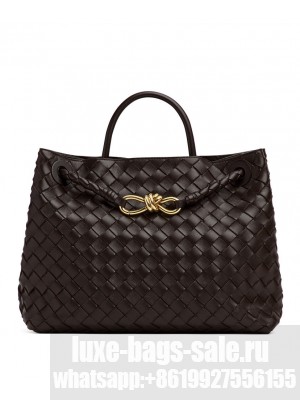 Bottega Veneta Medium Andiamo Dark Coffee