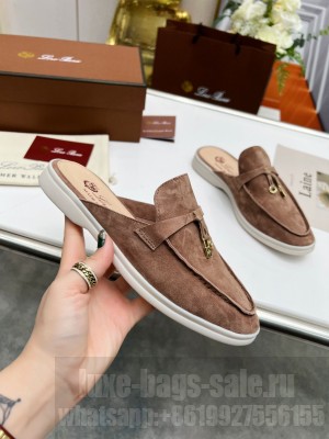 Loro Piana Babouche Charms Walk Loafers Suede Calfskin 2022 Collection 010