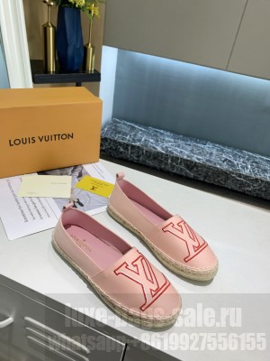 Louis Vuitton LV Grained Canvas Espadrilles Pink 2021 Collection 