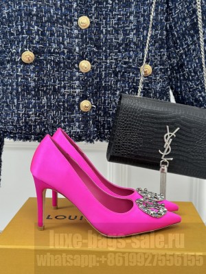 Louis Vuitton LV Initials accessory Satin Pump Pink