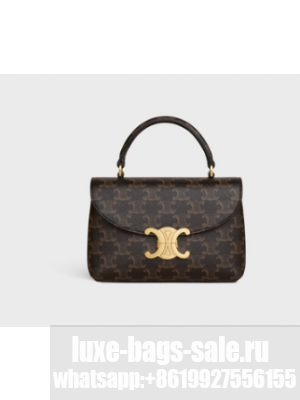 CELINE TEEN NINO BAG IN TRIOMPHE CANVAS 118113 brown