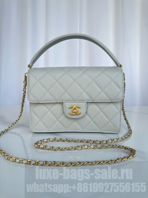 Chanel FLAP BAG WITH TOP HANDLE AS5166 gray