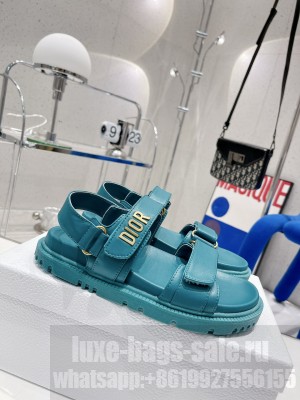 Christian Dior DiorAct Sandal Flat Calfskin Blue 06 2022 Collection