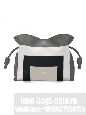 Loewe Medium Flamenco Knot-Detail Panelled Shoulder Bag Cream
