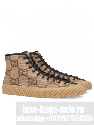 Gucci Women's High-top Maxi GG Sneaker 703034 Apricot