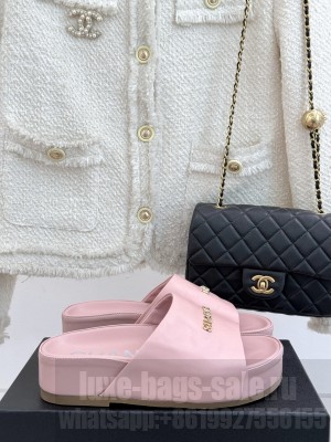 Chanel Platform Calfskin Mule Pink 2025