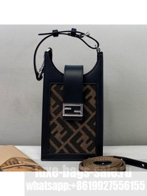 Fendi FF Phone Holder Mini Bag Brown  2021 Collection