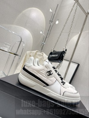 Chanel G39802 Fabric, Suede Calfskin & CalfskinWhite & Light Gray 2023SS 