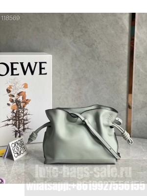 Loewe Mini Flamenco clutch in nappa calfskin Gray