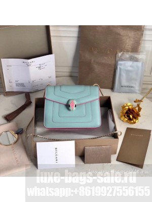 BVLGARI mini Shoulder Bag Calfskin Leather BG2283 light blue