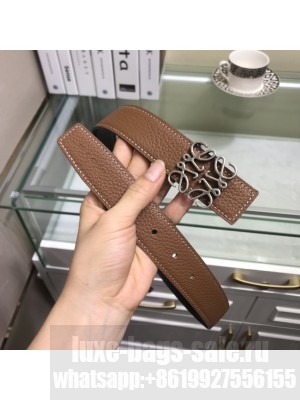 Loewe Width 32mm Leather Belt With Anagram Buckle 014