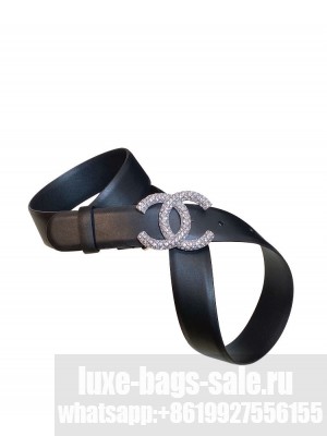 Chanel Caviar Cowhide Belt Black
