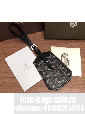 Goyard Luggage Tag Bag Charm Black
