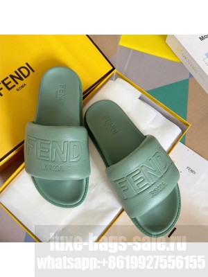 Fendi Unisex Roma Calfskin Flat Slide Sandals 2024 03