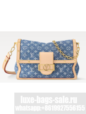 Louis Vuitton NEW Dauphine Soft GM M13319 Denim Blue