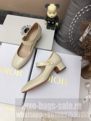 DIOR HEEL 4CM CALFSKIN D-DOLL PUMPS CREAMY 2022 COLLECTION