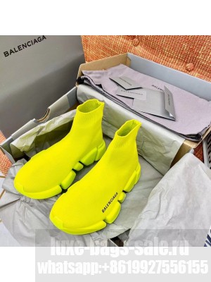 Balenciaga Speed 2.0 Knit Sock Sneakers Spring/Summer 2021 Collection, Neon Yellow