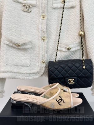 Chanel Crystal CC LOGO Slide Mule 03